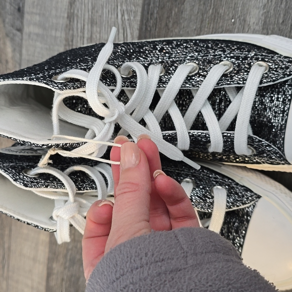 Converse CHUCK TAYLOR All Star High Top Glitter Sneakers Women 7.5 - Picture 9 of 11
